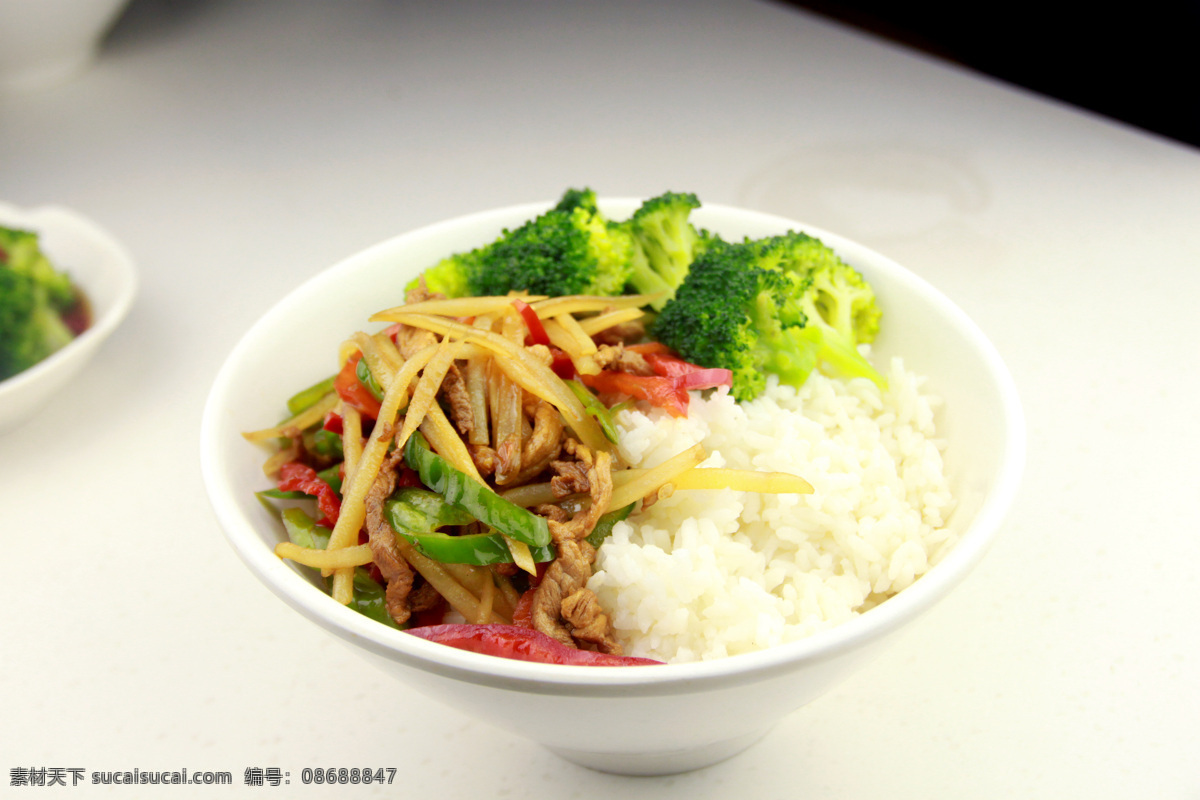 土豆肉丝盖饭 土豆肉丝饭 土豆饭 肉丝盖饭 盖饭 饭店菜品灯箱 餐饮美食 传统美食