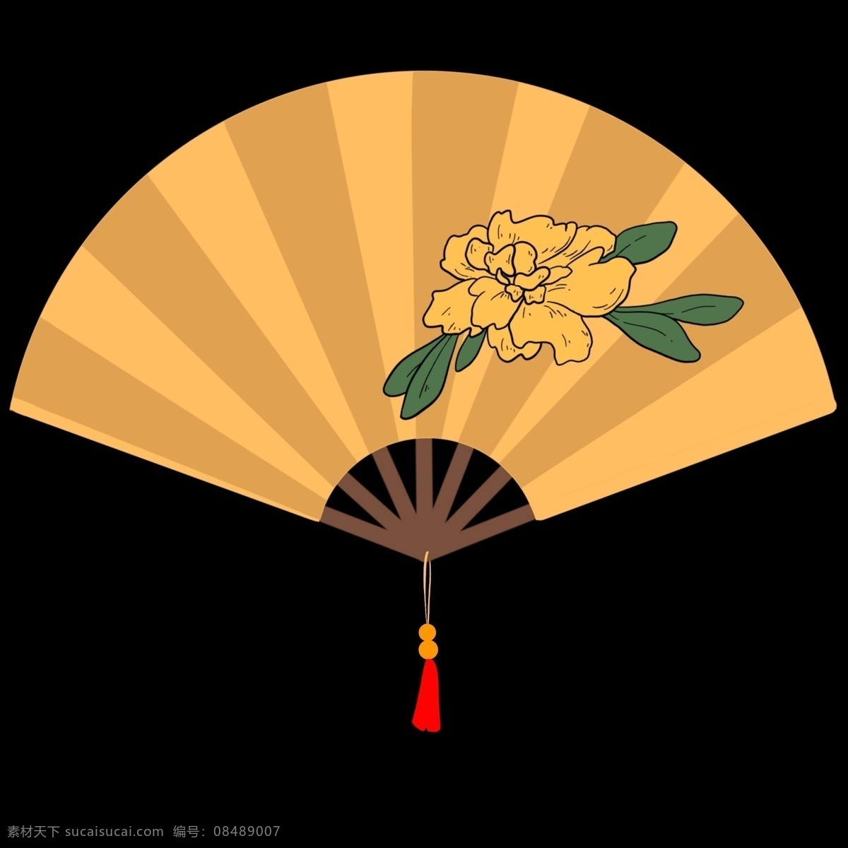 中国 风 菊花 手绘 插画 中国风 古风 配图 古代 扇子 水墨 小插画 传统风格 手绘中国风 古典剪影