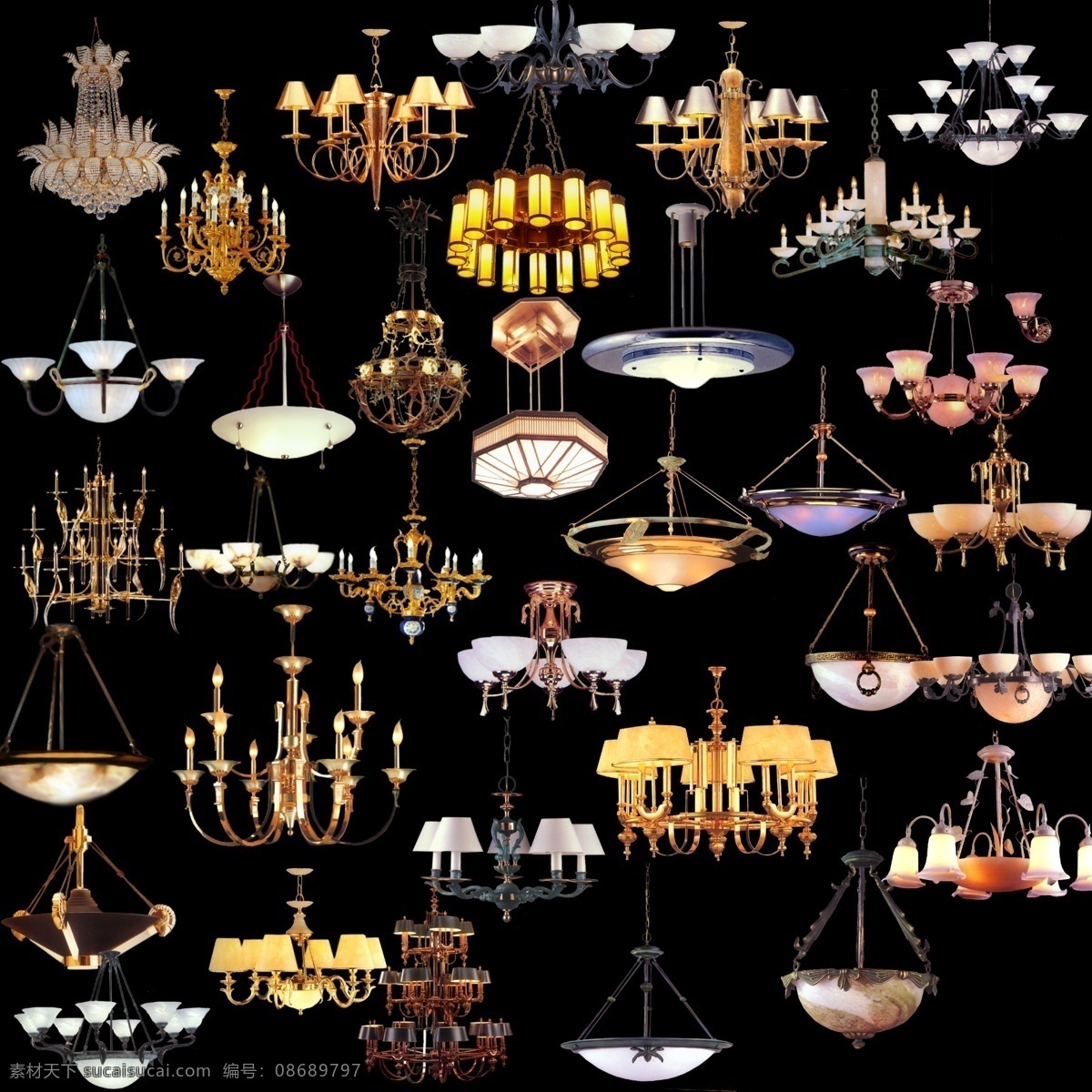 吊灯 灯具 欧洲 古典灯具 家装 吊顶灯 烛台灯 圆型灯具 水晶灯 分层 源文件
