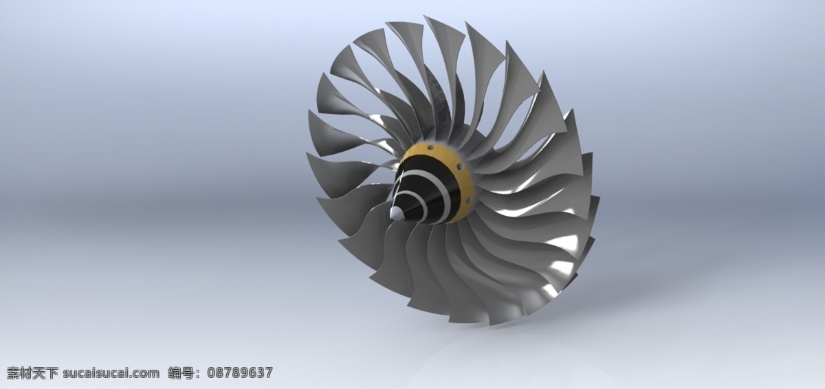 涡轮 风扇 航空航天 3d模型素材 建筑模型