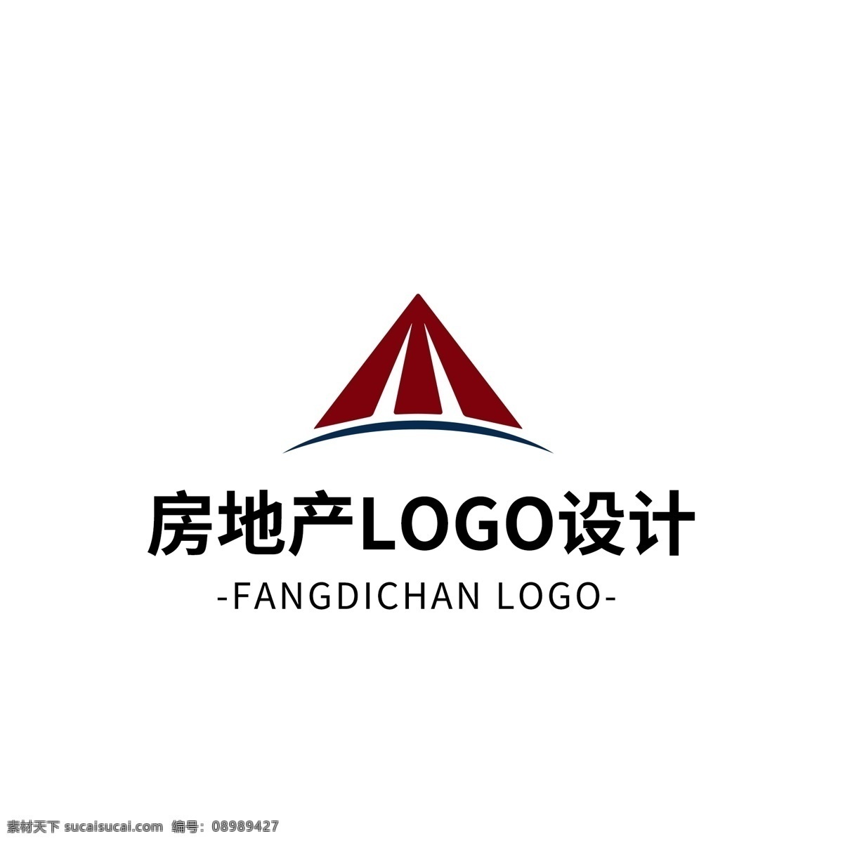 简约 大气 创意 房地产 logo 标志设计 图形 矢量 红色