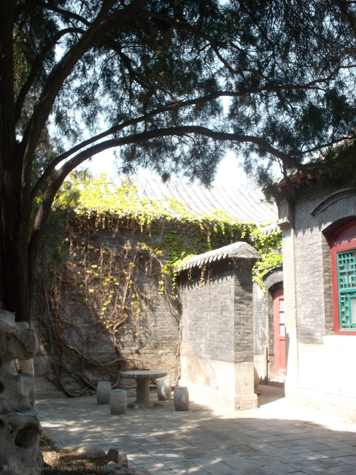 春天 风景 国内旅游 济南 旅游摄影 山东 趵突泉 名人故居一景 psd源文件