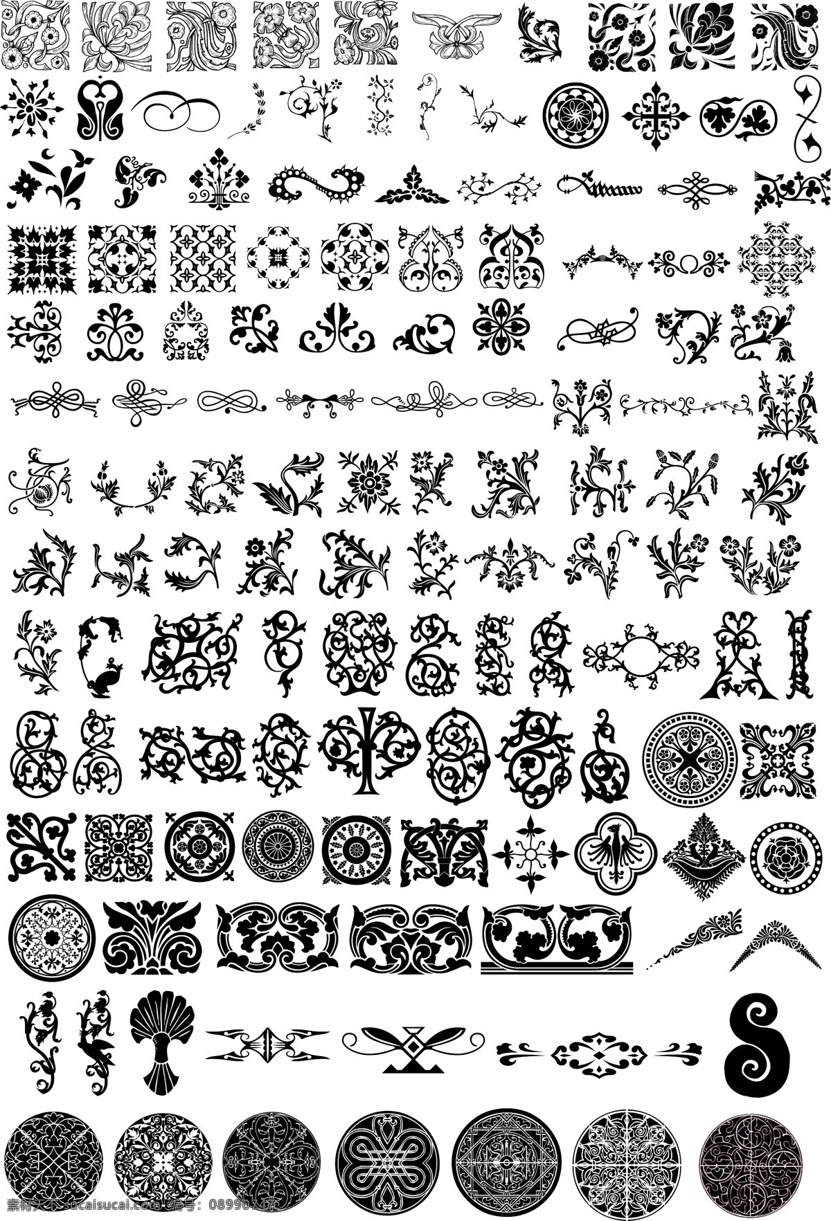 很 不错 花边 图 百 多种 快 下 底纹边框 花纹花边 矢量图库