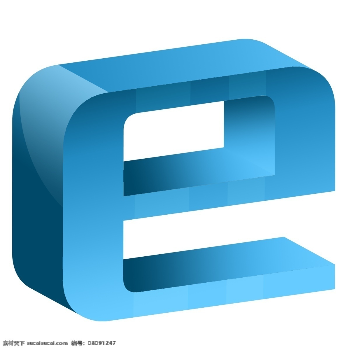 手绘 蓝色 立体 网络 符号 e 字 网络符号e 立体字 艺术字 蓝色字母e 英文字母e 互联网