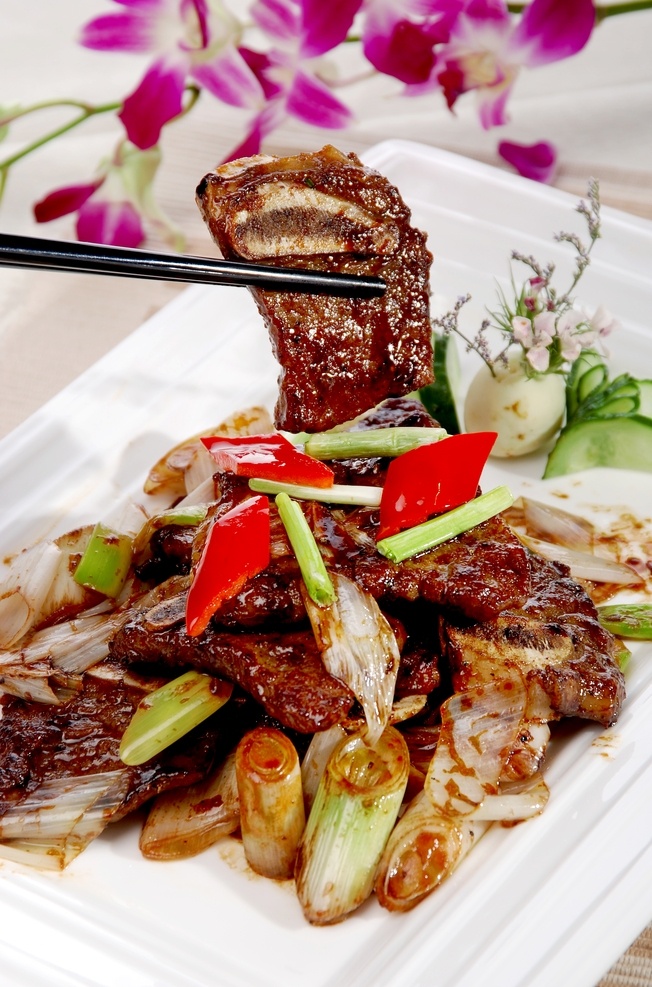 京葱爆牛仔骨 牛肉 欧洲牛肉 新西兰牛肉 牛肉美食 美味牛肉 菜品图 餐饮美食 传统美食