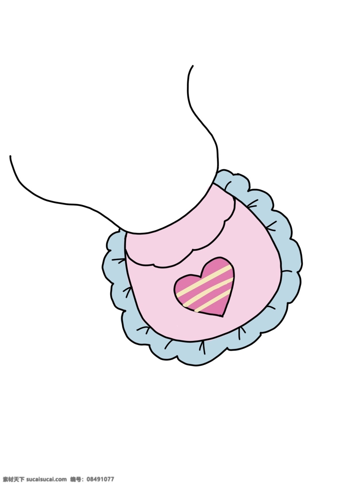 婴儿 围嘴 装饰 插画 婴儿围嘴 可爱的围嘴 爱心围嘴 纯棉围嘴 围嘴装饰 围嘴插画 立体的围嘴