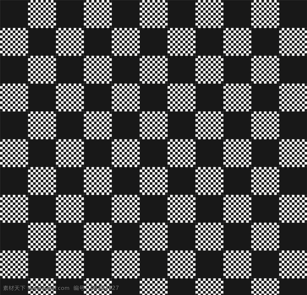 黑白方块 黑白 纯色 等比例 规律图形 象棋盘