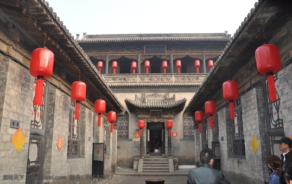 晋商大院 西安 大院 建筑 晋商 大红 灯笼 高高 挂 国内旅游 旅游摄影