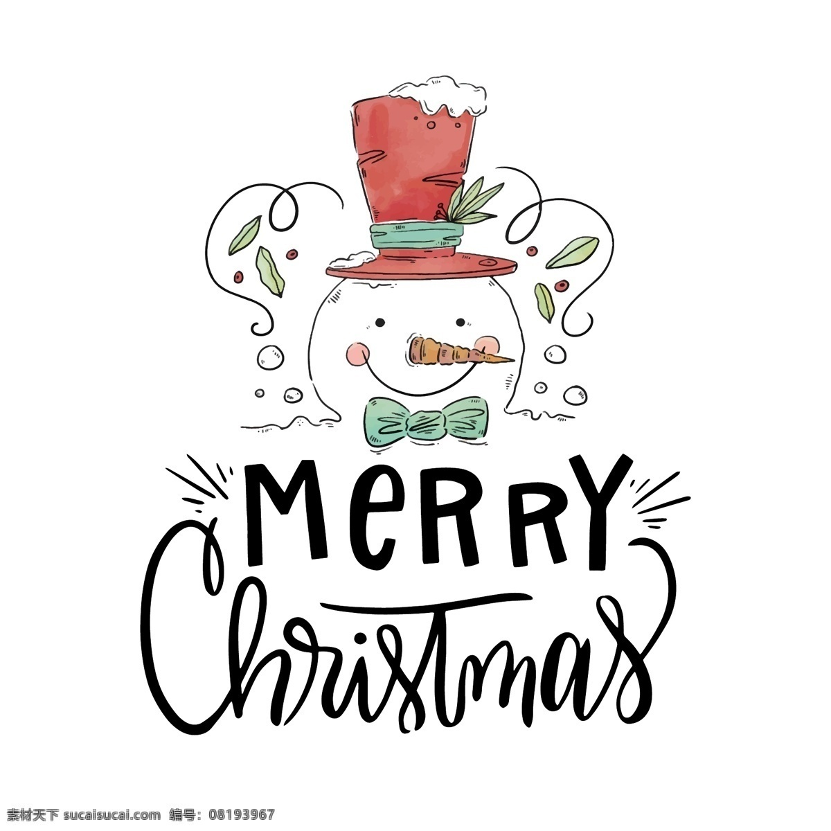 彩绘 圣诞节 雪人 头像 矢量 雪花 merry christmas 文化艺术 节日庆祝
