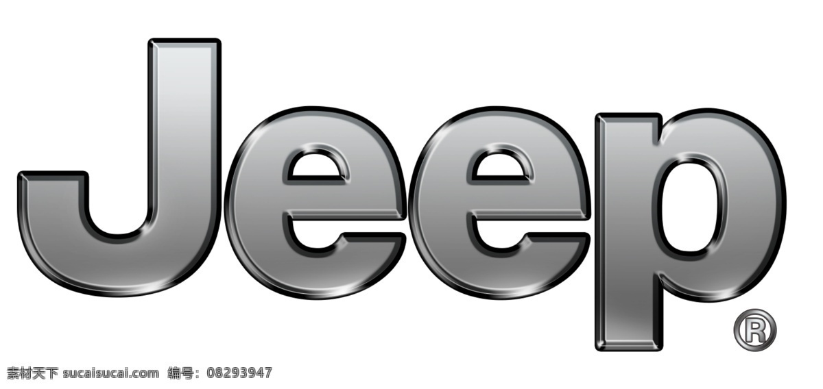 jeep吉普 logo jeep 吉普 金属效果 标志图标 企业 标志