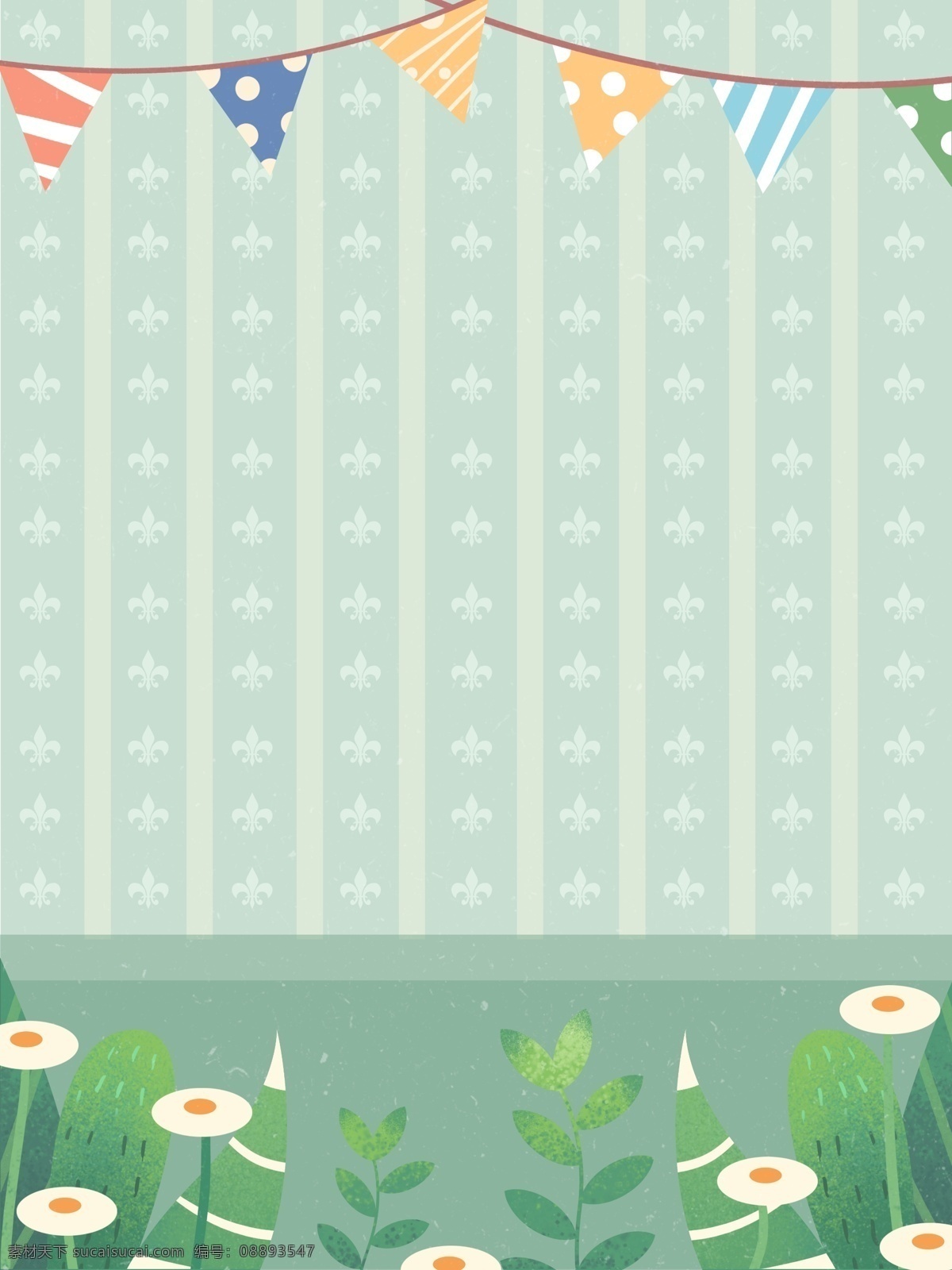 可爱 扁平 小清 新世界 青年 日 插画 背景 插画背景 小清新背景 花卉背景 手绘背景 卡通背景 世界青年日 植物背景 通用背景