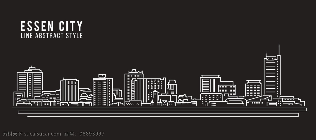 线条城市建筑 外观 高楼 线条 城市 建筑