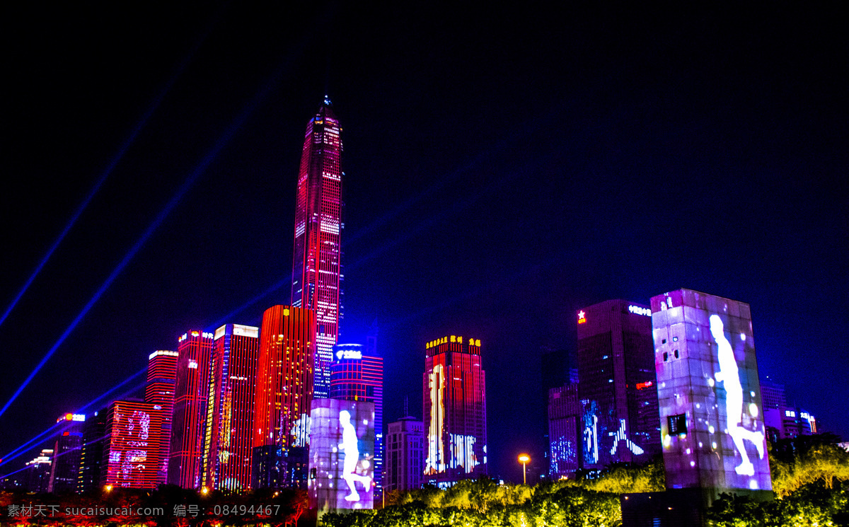 深圳夜景 深圳 夜景 灯光 节日 建筑 自然景观 建筑景观