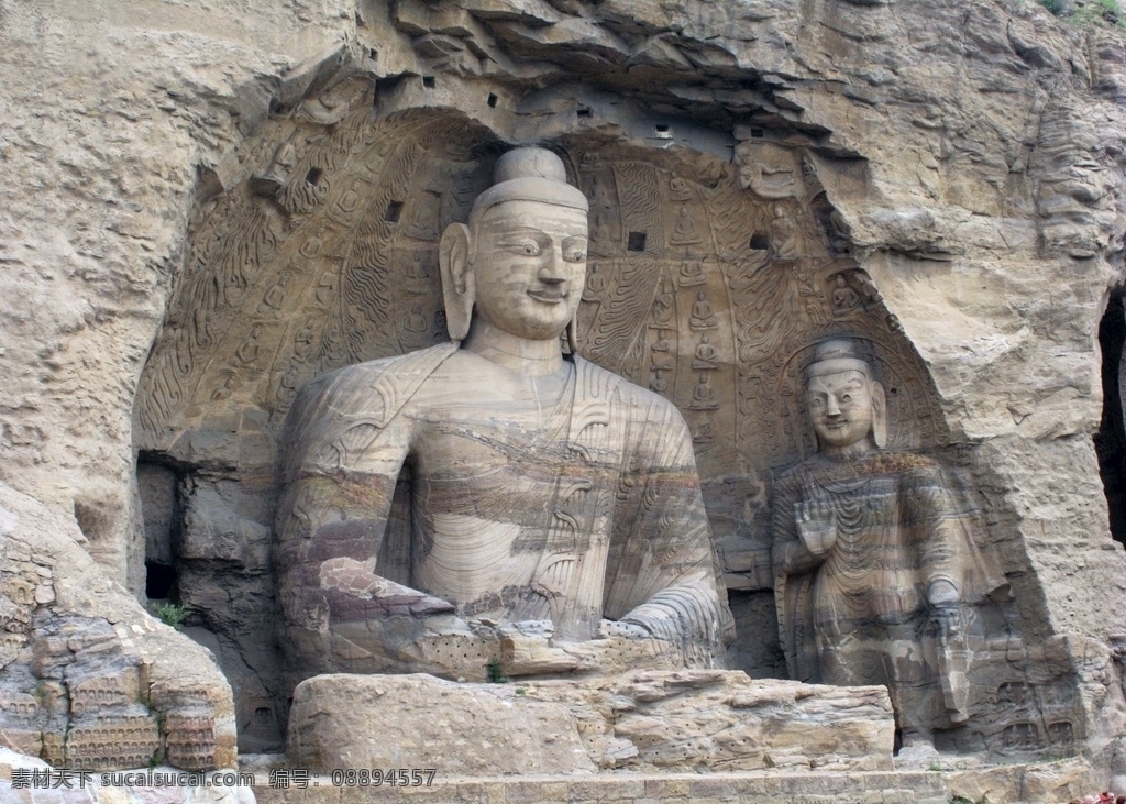 云冈石窟 窟 大佛 云冈 20窟大佛 雕塑 旅游摄影 国内旅游