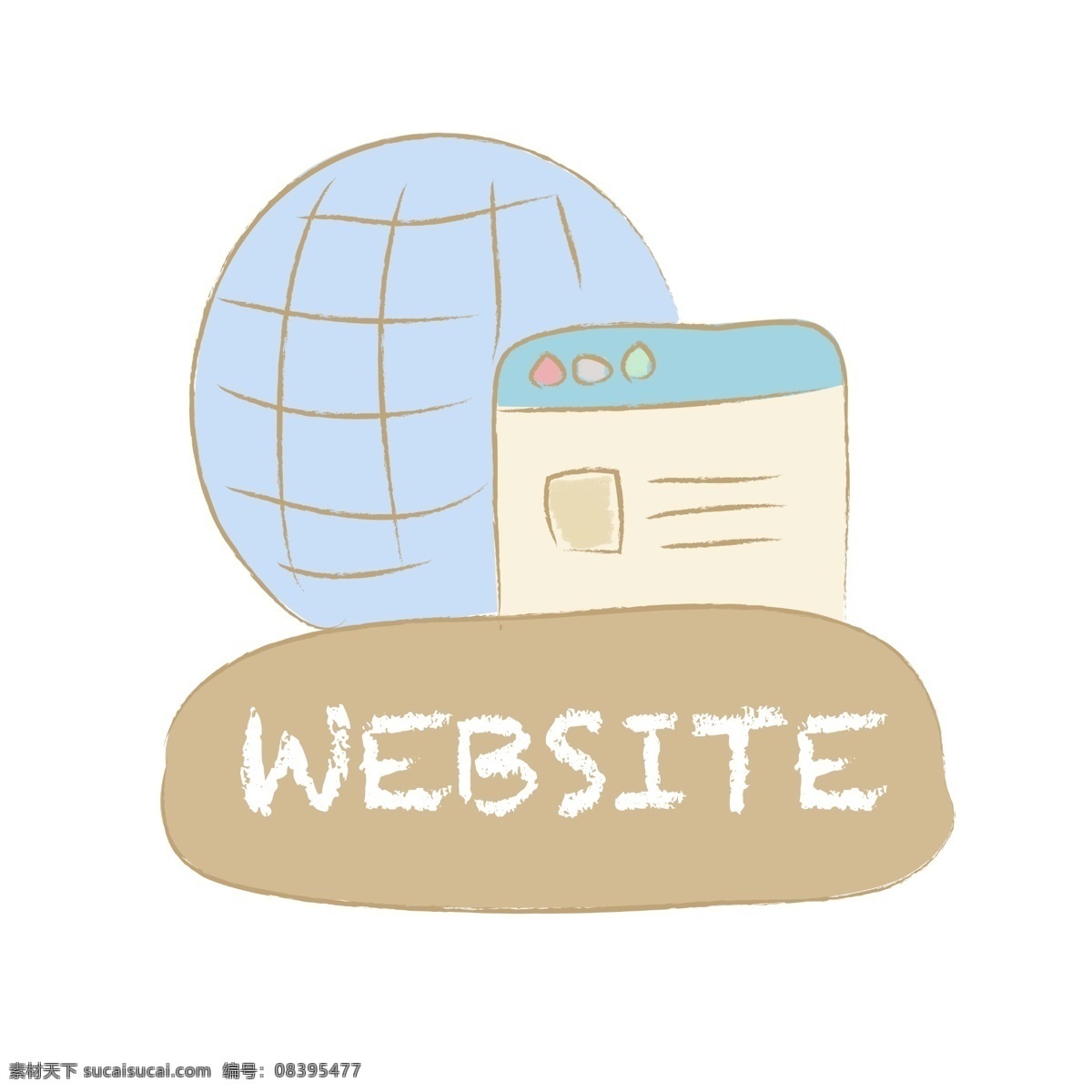 可爱 手绘 名片 网址 小 图标 简历 网站 清新 个性 标志 联系方式 website 网页 主页 个人网站