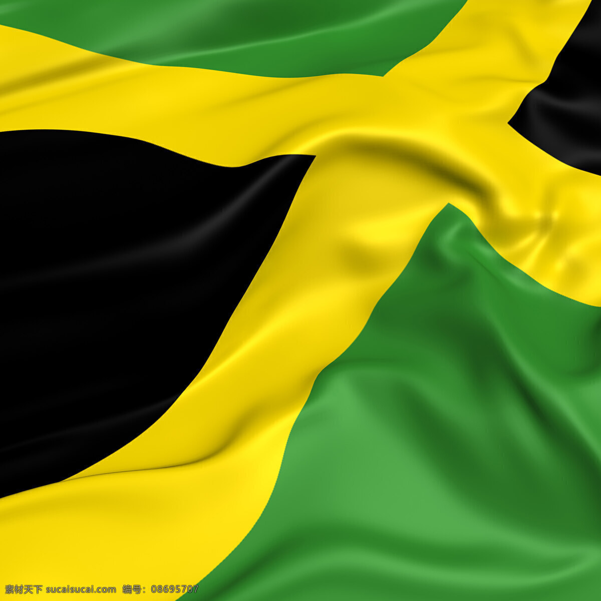 牙买加国旗 黄色