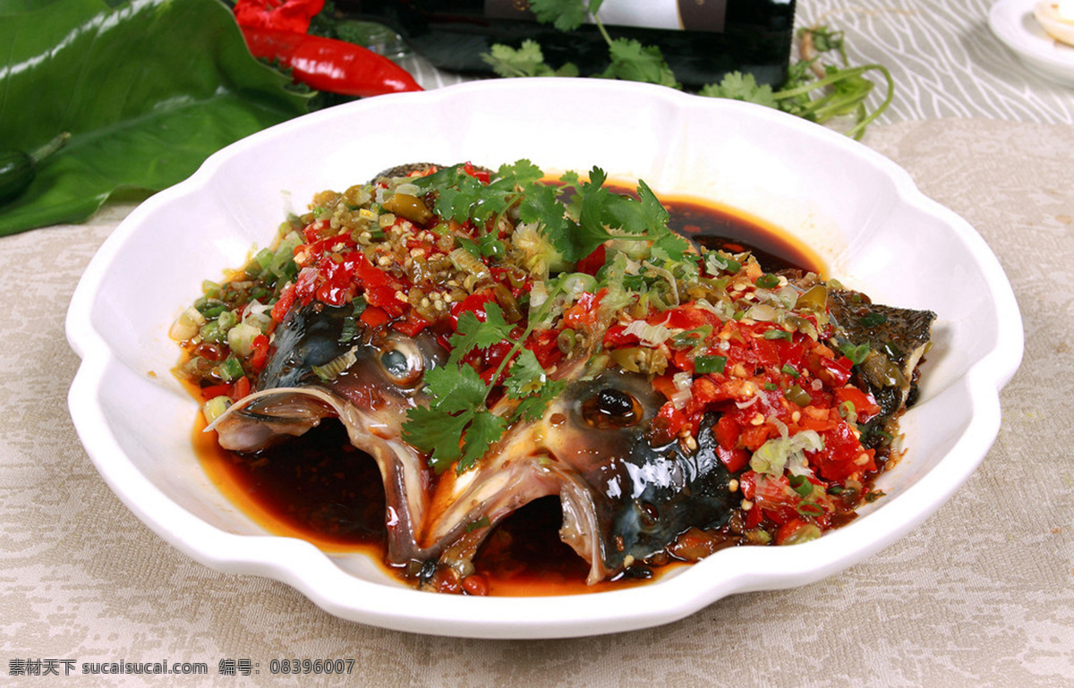 剁椒蒸鱼头 美食 传统美食 餐饮美食 高清菜谱用图