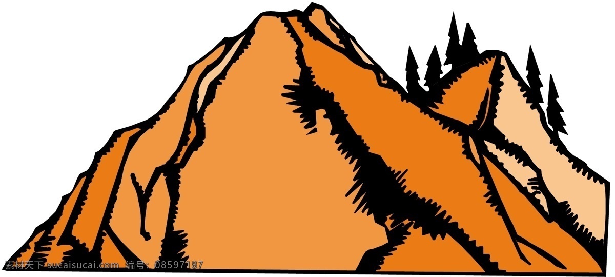 山峰 高山 矢量图 商业矢量 矢量风景建筑 矢量下载 网页矢量 其他矢量图