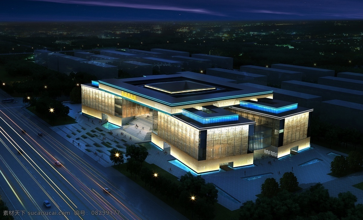 博物馆 夜景 照明 建筑亮化 建筑照明设计 亮化效果图 楼体亮化 照明设计