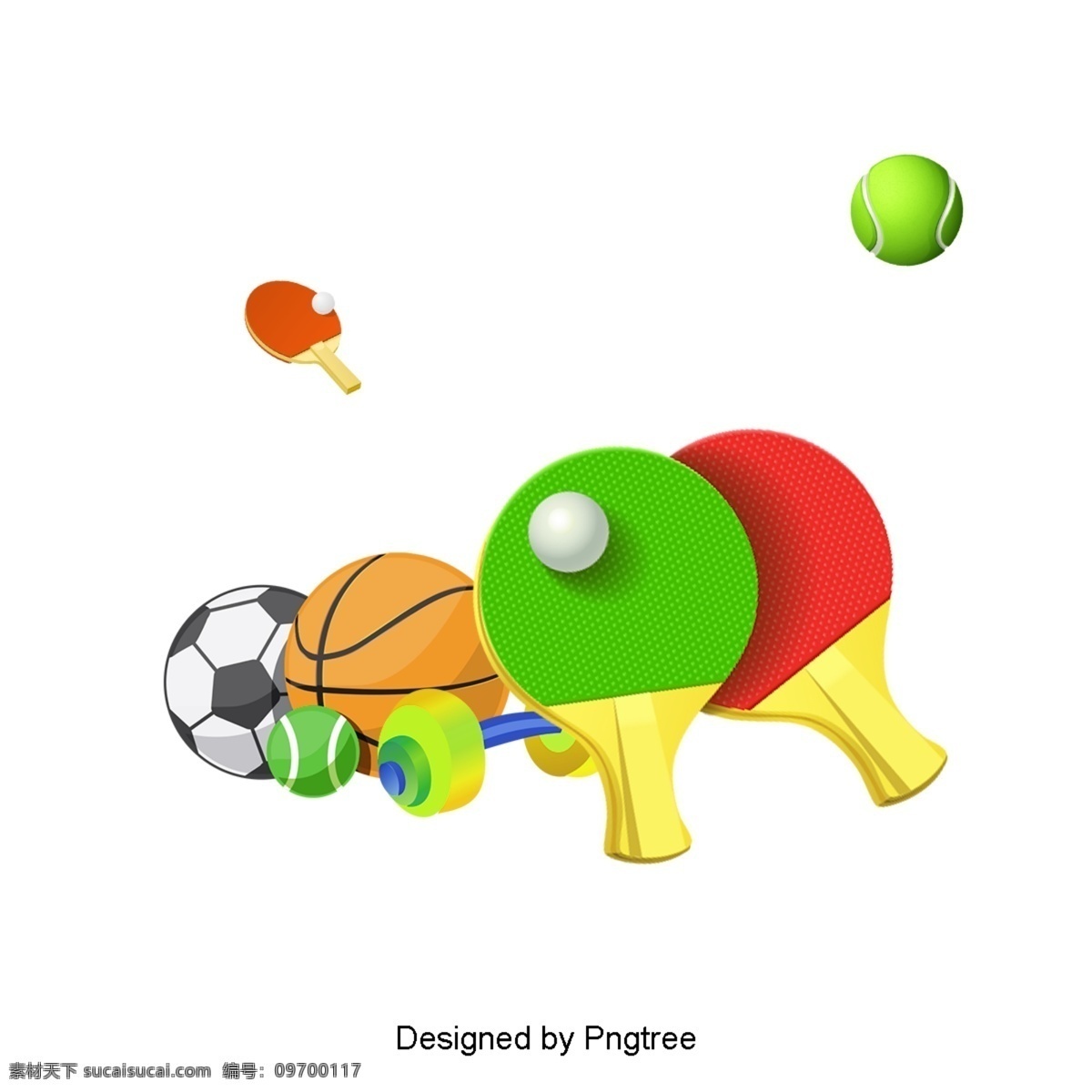 卡通 运动 健身器材 球类运动 乒乓球 足球 篮球 健身 设备 工具