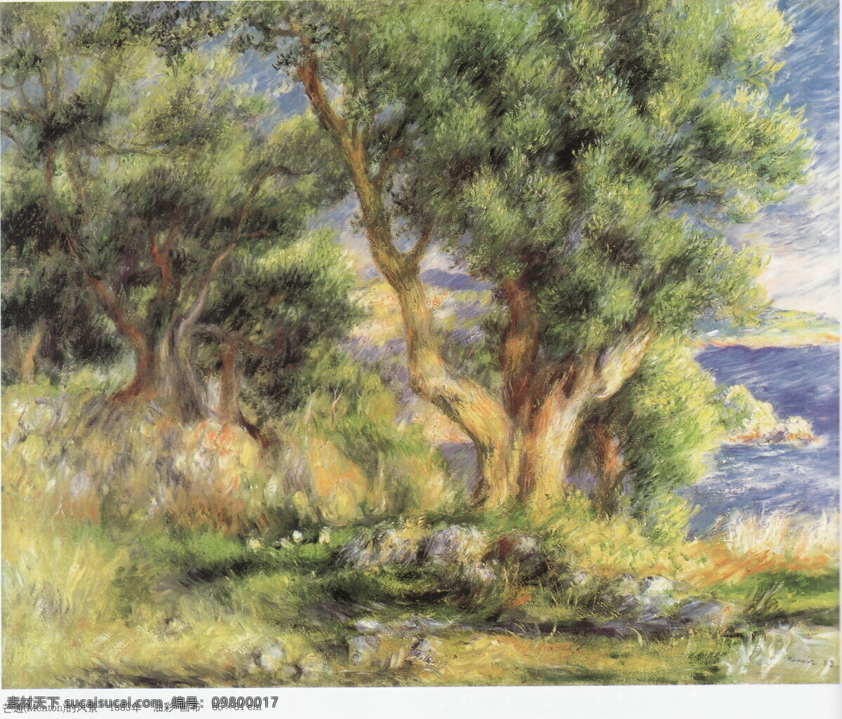 法国 仿古 风景 风景油画 复古 绘画 绘画书法 景色 芒通 欧美油画 艺术 雷诺阿 朦胧油画 朦胧画 油画作品 大师作品 当代 艺术家 作品 西方油画 乡村油画 树 树木 天空 石头 文化艺术 家居装饰素材