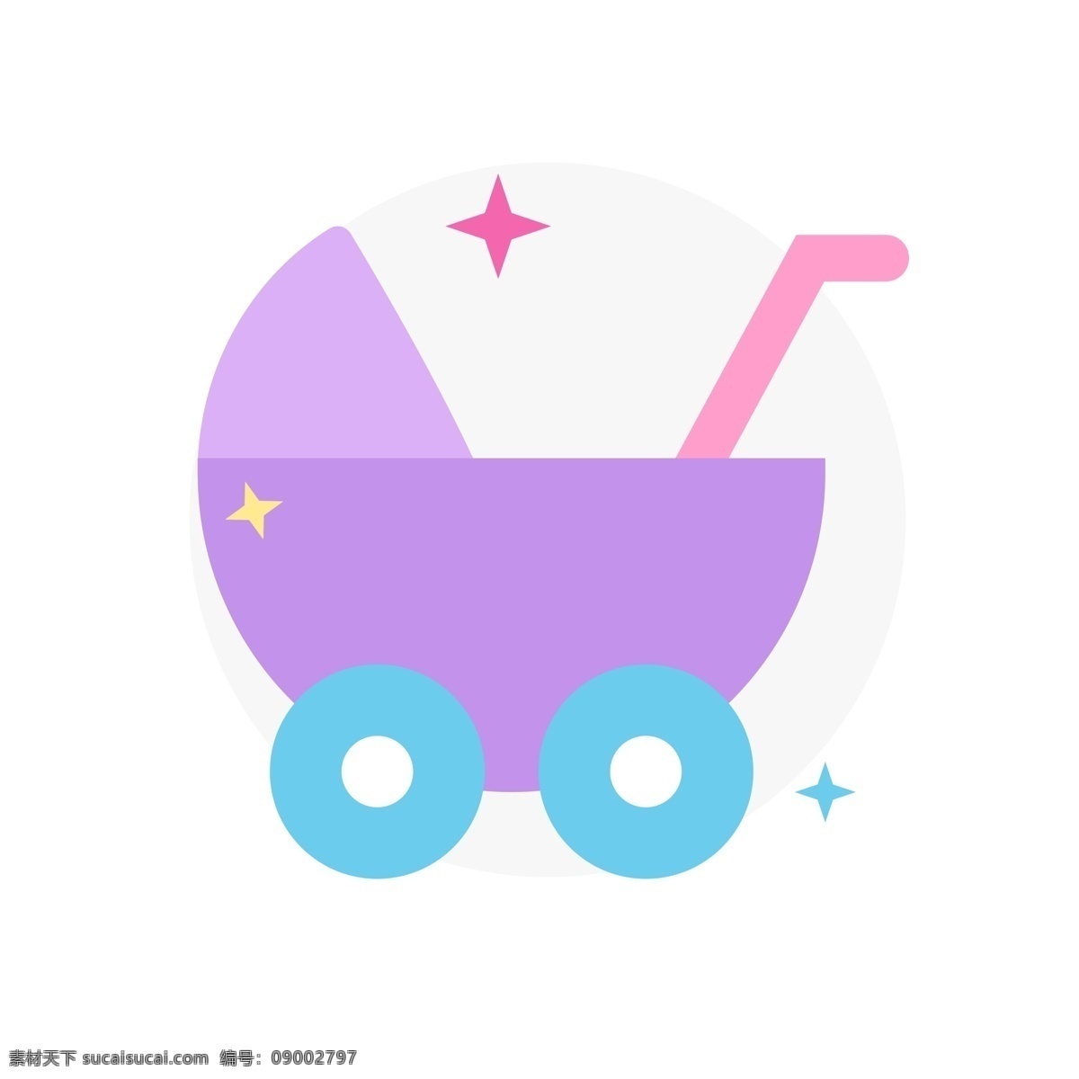 卡通 婴儿车 婴儿用品 扁平化ui ui图标 手机图标 游戏ui 界面ui 网页ui h5图标