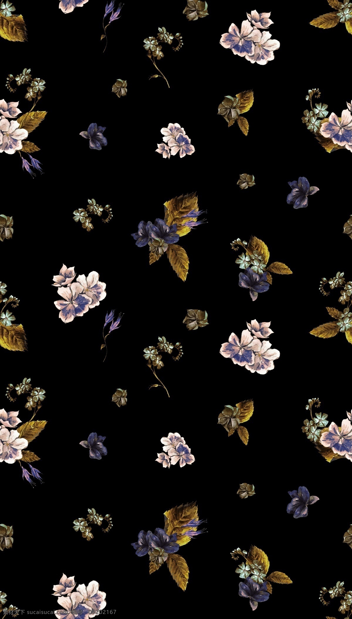 碎花热转印 黑底花 衬衣印花 裙子印花 花 碎花 小碎花 植物 花朵 花儿 不知名的花 手绘花 野花 数码印花 印花 无缝图案 无缝拼接 无缝印花 服装印花 女装印花 男装印花 童装印花 服装 水印 布匹印花 花型 图案 新款花型 热转印 手绘花型 手绘 分色 金昌分色 大牌 墙纸