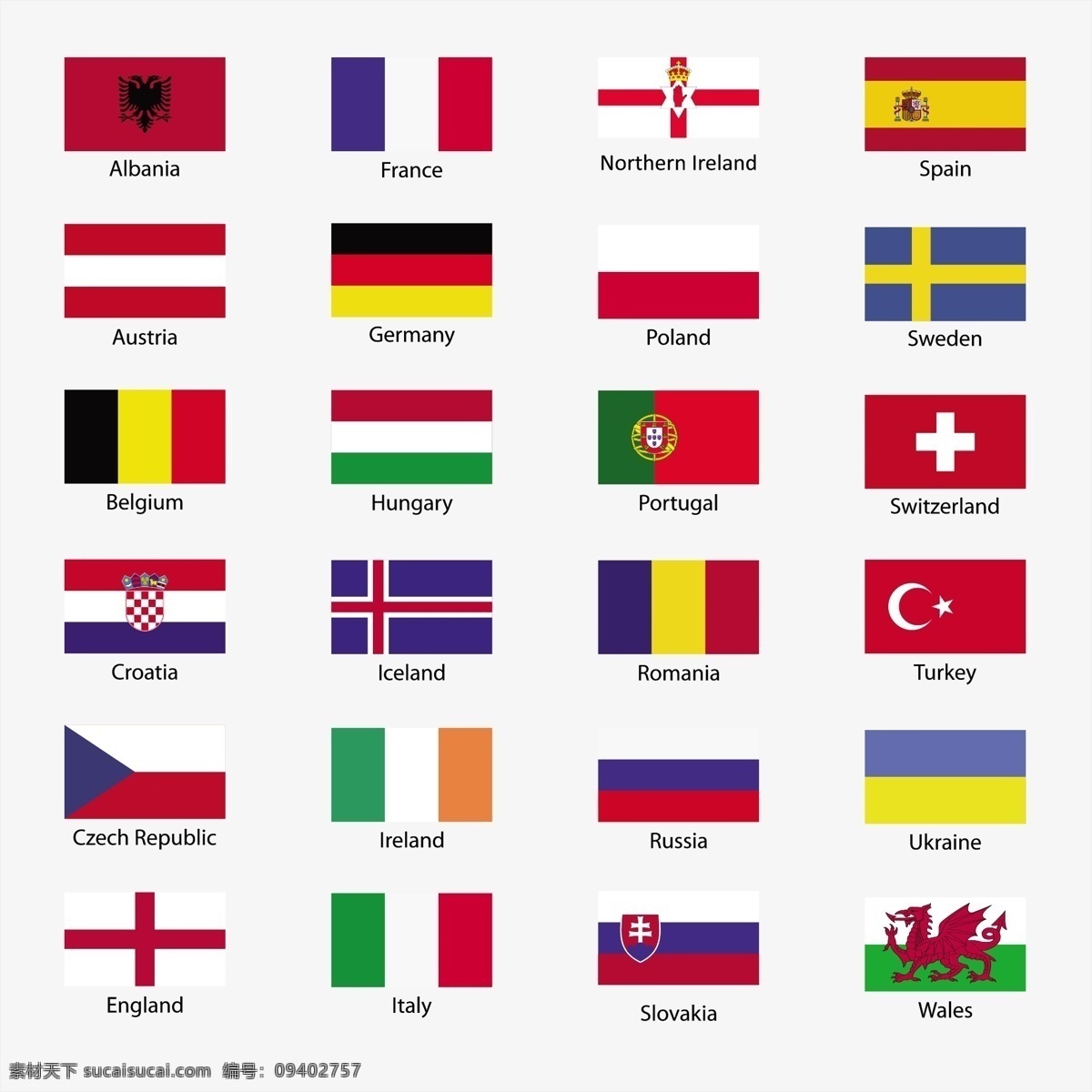欧洲杯 各国 国旗 标志 图标 足球 旗帜 杯 冠军 2016 球 按钮 意大利 圆形 土耳其 欧洲 计划 小组 法国 插图 国家