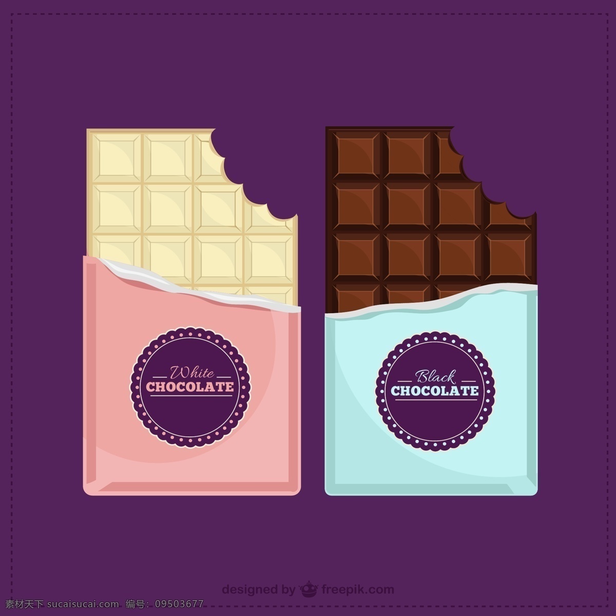 美味板状 巧克力矢量 白巧克力 黑巧克力 牛奶 可可粉 甜食 巧克力 矢量图 ai格式 生活百科 餐饮美食