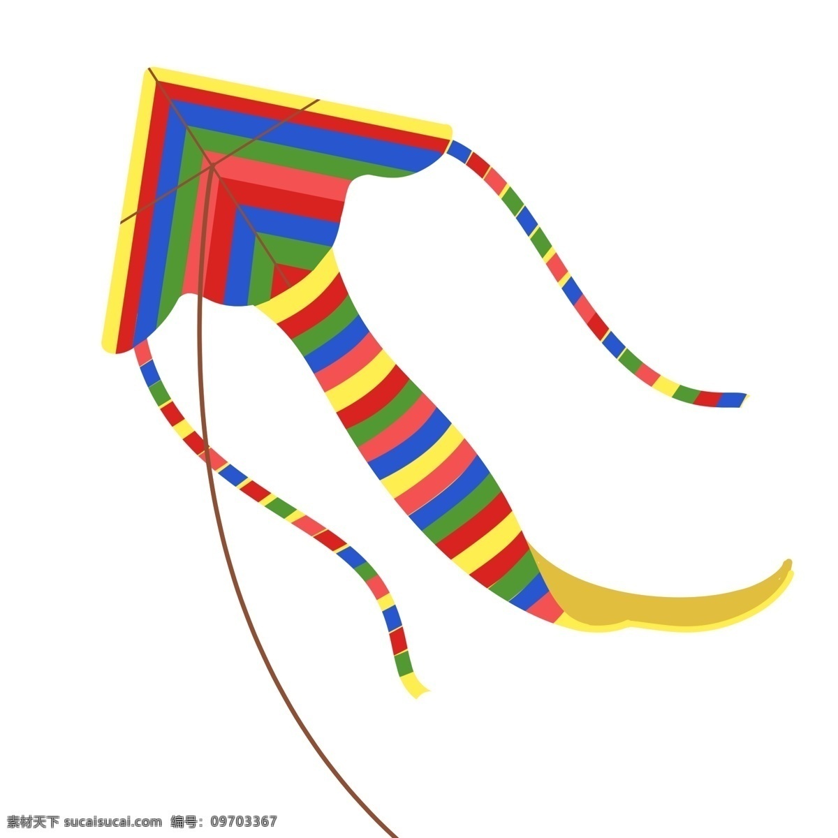 创意 卡通 彩色 风筝 创意风筝 童趣风筝 彩色花纹风筝 放飞风筝 周末放风筝 漂亮的风筝 插画