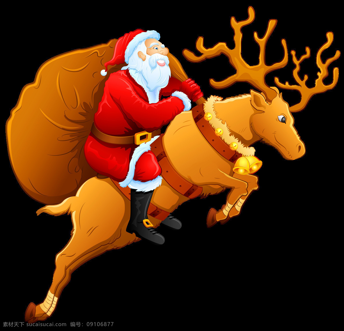 骑 麋鹿 圣诞老人 元素 图 圣诞透明元素 节日元素 圣诞节快乐 圣诞节 圣诞树 圣诞装饰 圣诞松枝 圣诞装扮