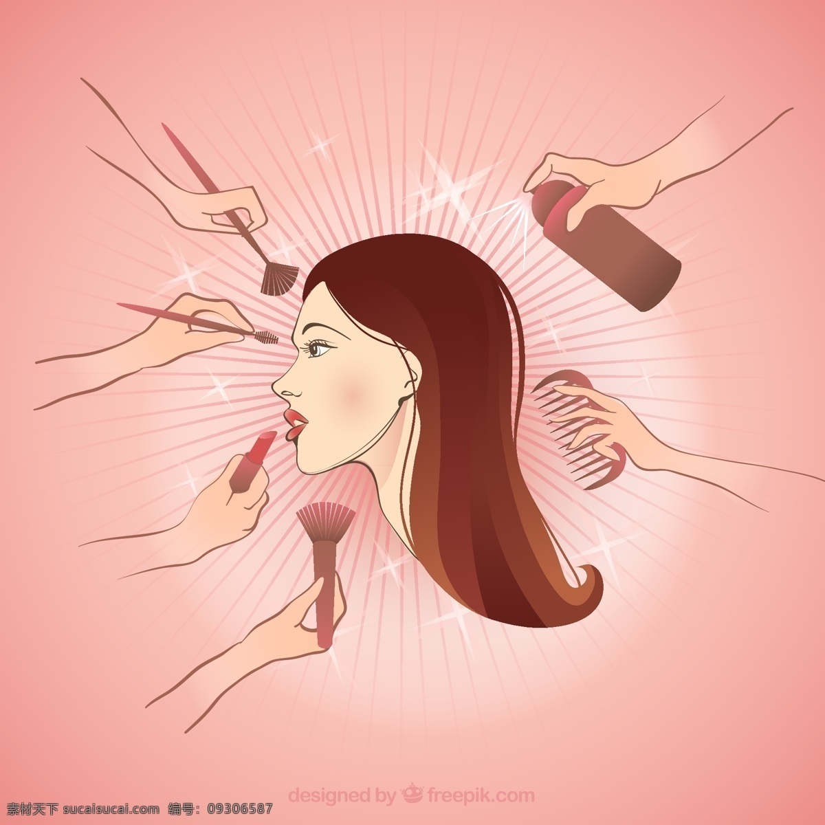 化妆品 化妆 漂亮女孩 妆扮 整形 人物图库 生活人物