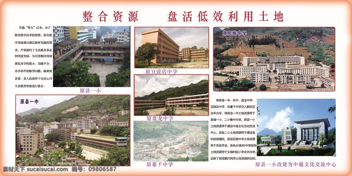 土地 节约 集约 利用 分层 源文件 展板 节约集约 土地利用 公益展板设计
