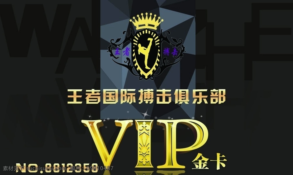 搏击 俱乐部 vip 金卡 会员卡 国际 名片设计 名片模板 名片设计模板 分层 广告设计模板 源文件