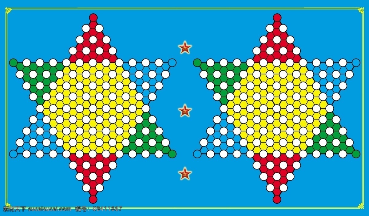 跳棋 模版下载 花边 部队棋盘 五角星 八一 蓝色背景 源文件 底纹边框 花边花纹