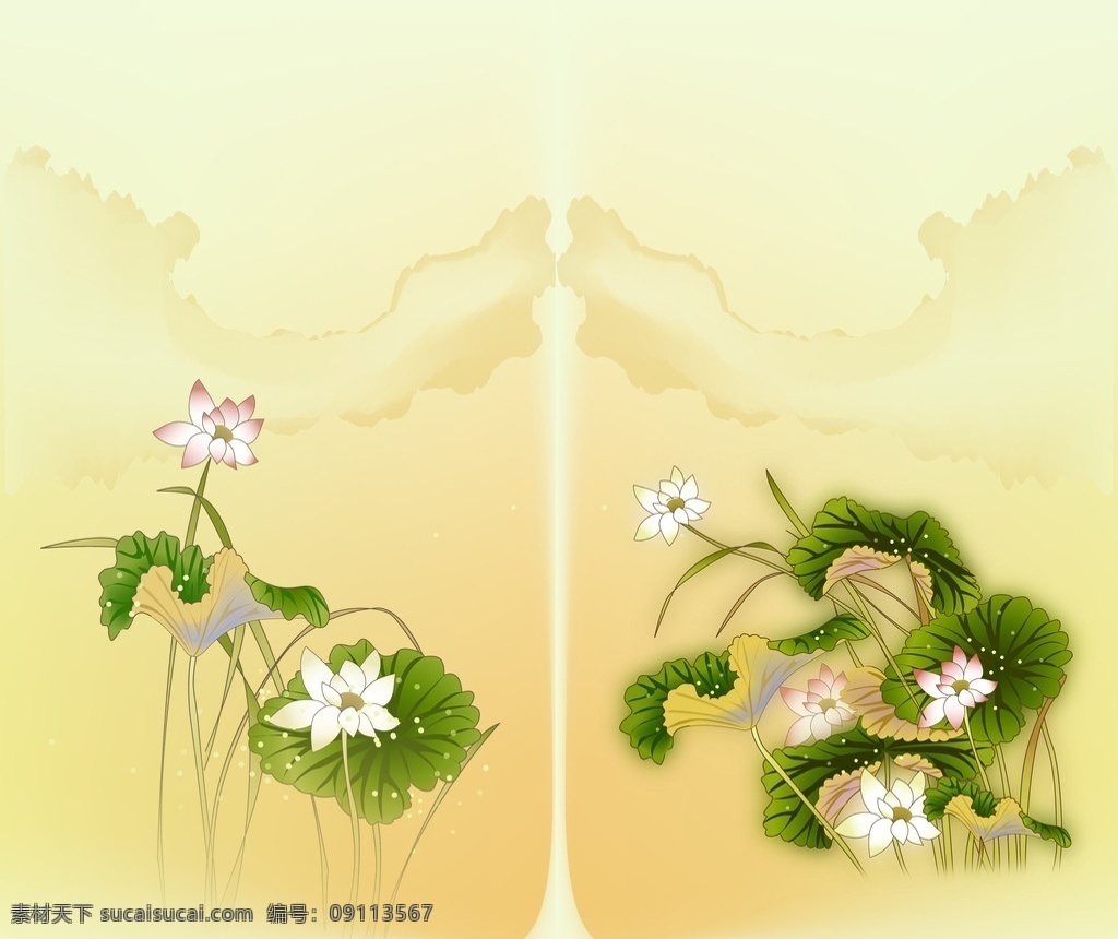 工笔荷花 移门 工笔 荷花 荷叶 国画 水墨 水粉 莲花 水草 绘画 艺术 tj 移门图案 背景底纹 底纹边框