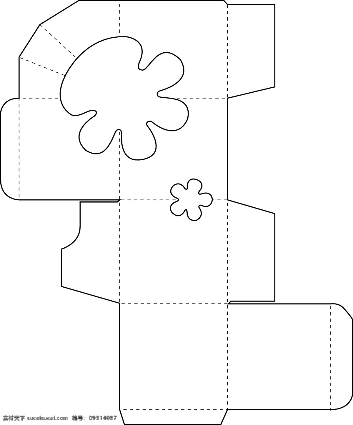 包装盒 展开 矢量图 盒子 外包装 矢量 纸盒折叠图