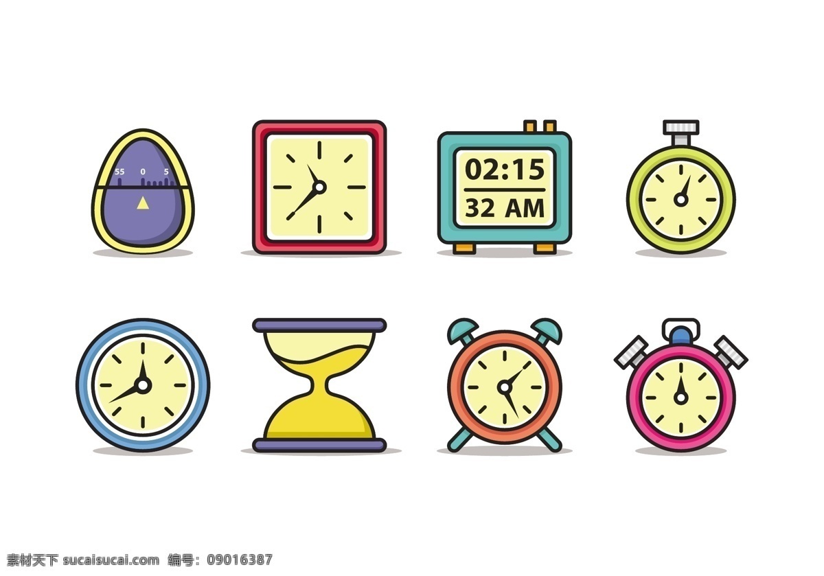 计时器图标 图标 计时器 图标设计 矢量素材 时钟 钟表