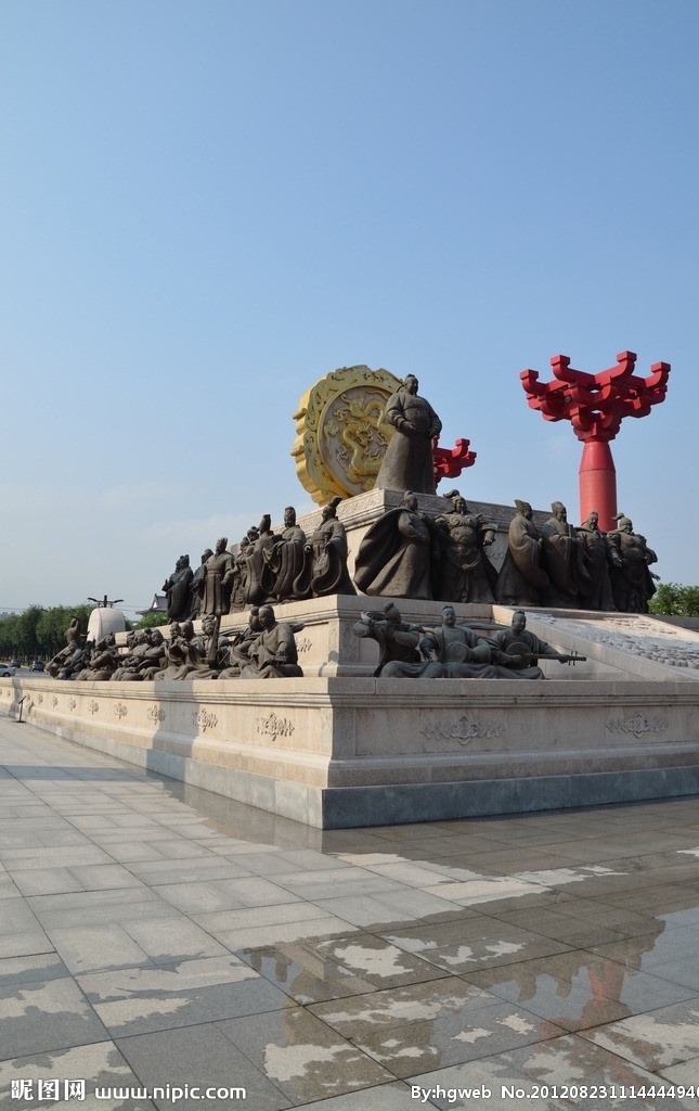 大雁塔 开元 盛世 群雕 二十四 功臣 李世民 雕塑 建筑园林