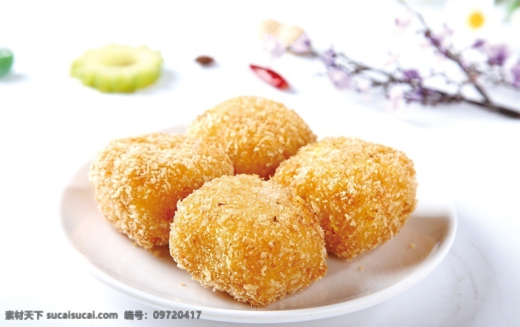 橙汁糍粑饼 美食 传统美食 餐饮美食 高清菜谱用图