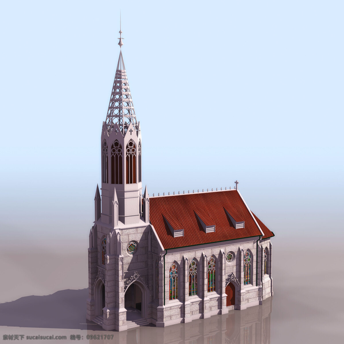 3d建筑模型 白色