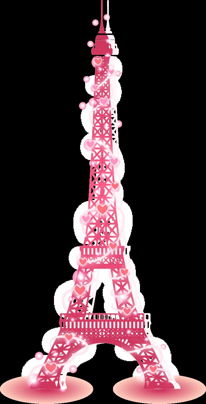 粉色 爱心 铁塔 2月14日 爱情 爱心铁塔 粉色铁塔 梦幻情人节 情人节主题 情人节装饰 唯美