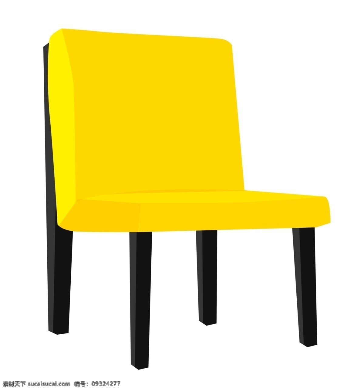 黄色 椅子 卡通 插画 黄色的椅子 卡通插画 家具插画 椅子插画 家具椅子 居家用品 漂亮的椅子