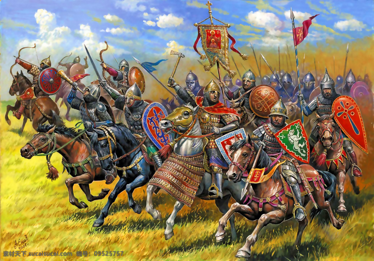 战争 古代战争 大将 将军 千军万马 兵荒马乱 打仗 两军交战 文化艺术 绘画书法