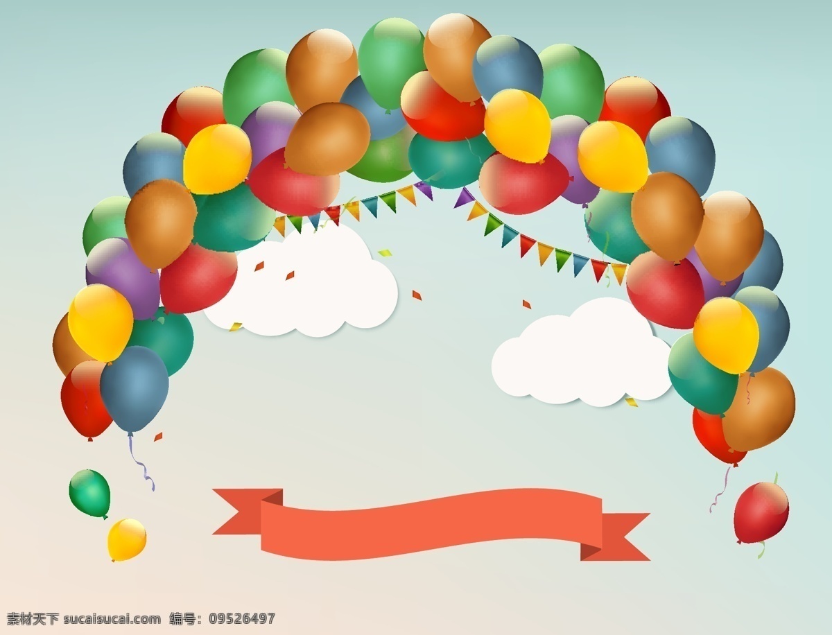 彩色气球 节日气球 气球 新年 贺卡 手绘气球 生日背景 装饰 生日气球 矢量 圣诞主题 节日素材 节日庆祝 文化艺术