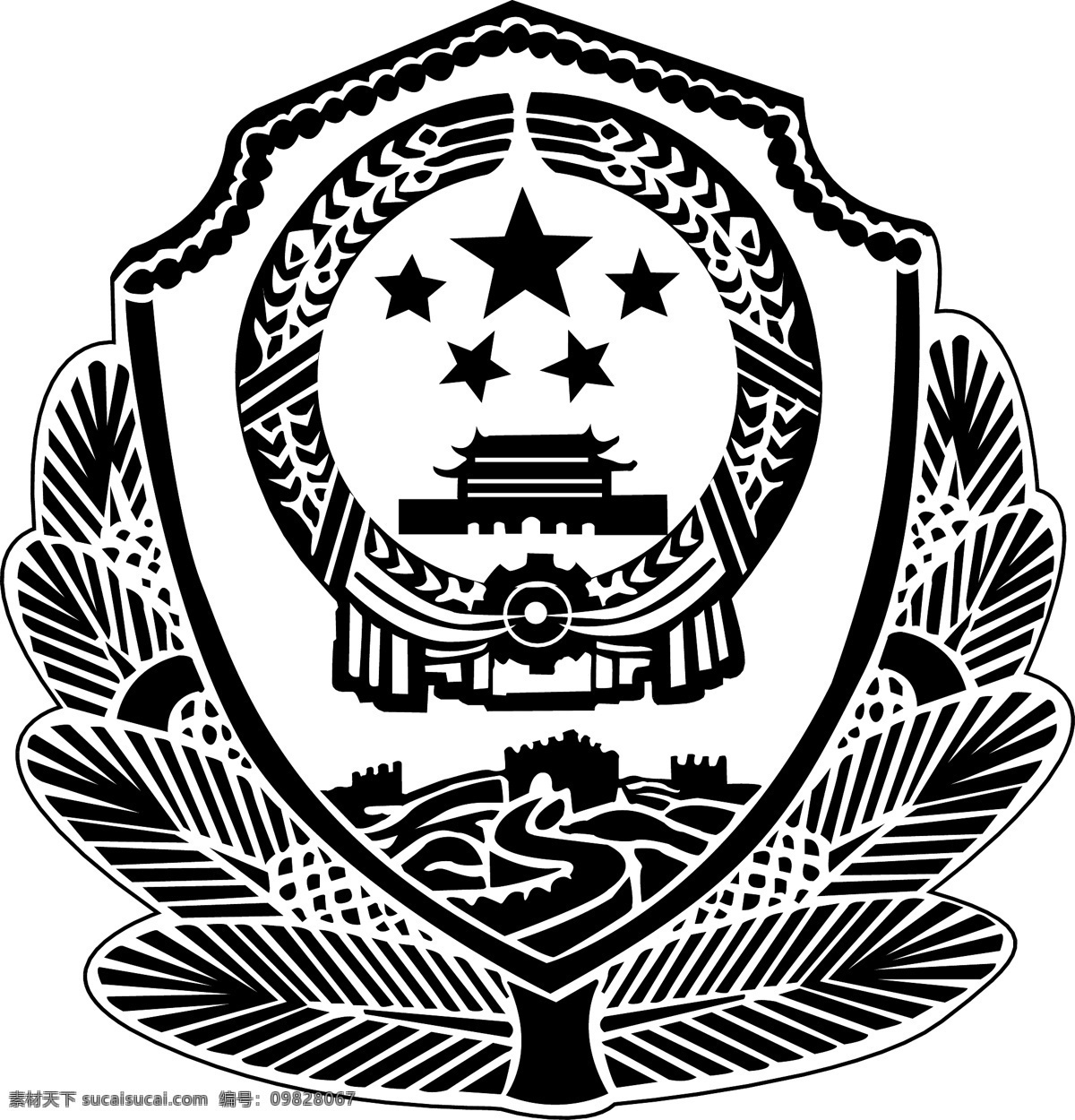 警徽 标识标志图标 公共标识标志 矢量图库 警徽矢量素材 警徽模板下载