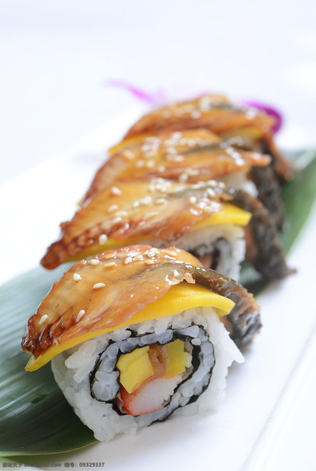 鳗鱼芒果卷 创意卷物 寿司 简单 日式 日本风味 餐饮美食