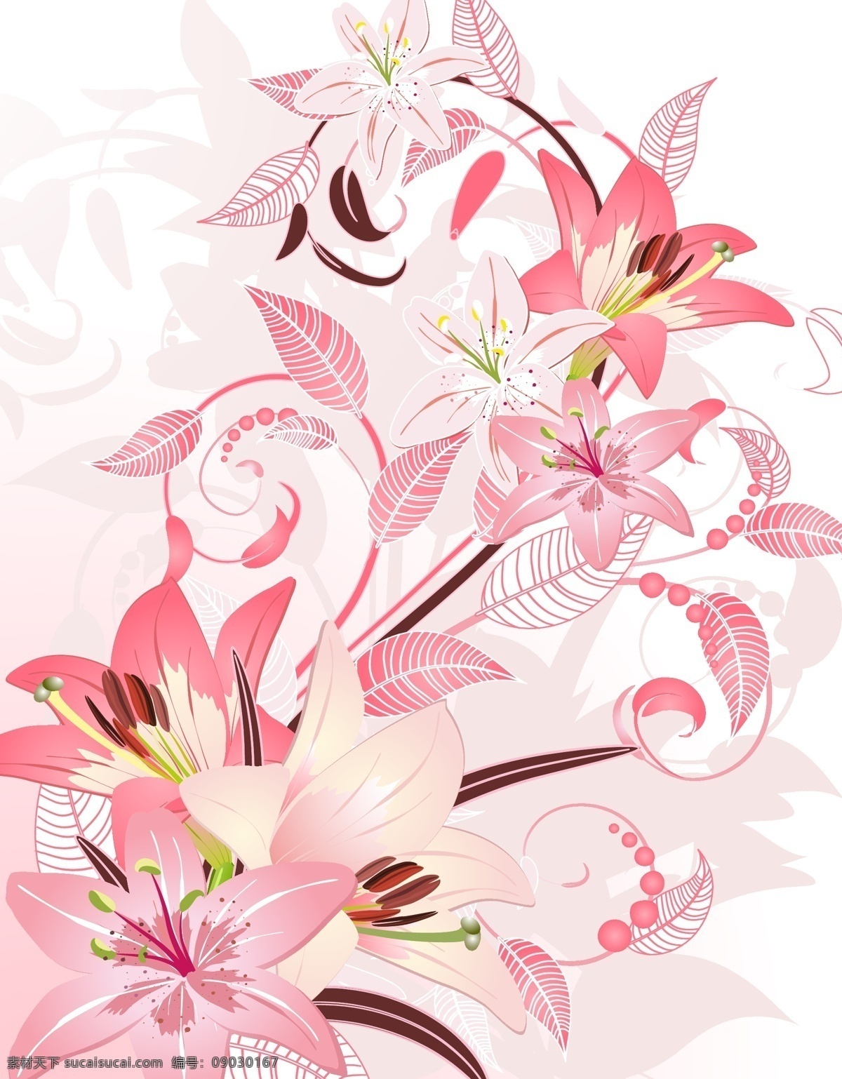 欧美 花纹 矢量eps 花草图案 底纹背景 矢量素材 设计素材 欧美花纹 装饰图案 矢量图库 白色