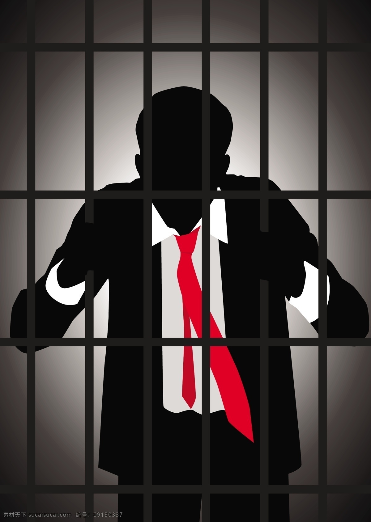 监狱犯人剪影素材图片下载-素材编号09130337-素材天下图库