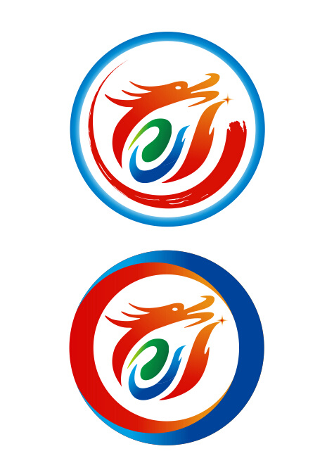 创业logo 创业 logo 同心协力 跨千山万水 如龙冲天 红红火火 白色